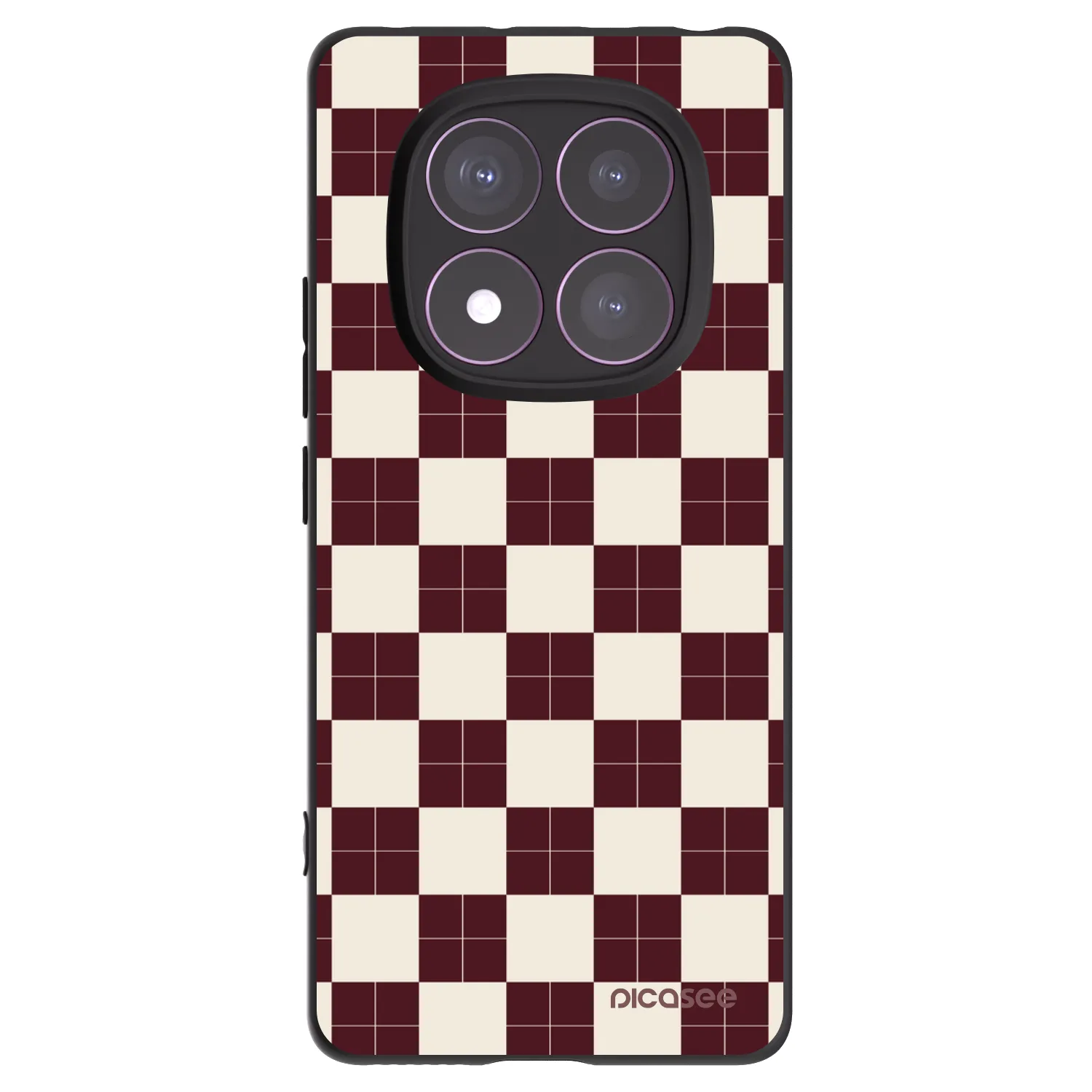Picasee Μαύρη θήκη σιλικόνης για Xiaomi Redmi Note 14 Pro 4G - Checked Away