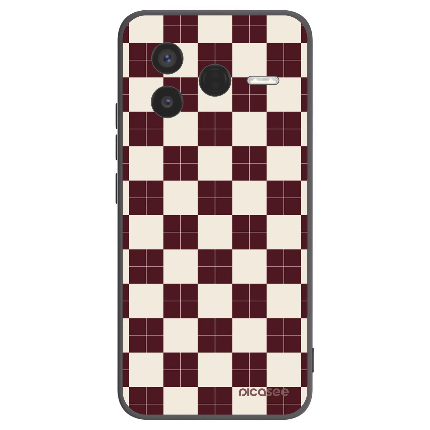 Picasee Μαύρη θήκη σιλικόνης για Xiaomi Poco F7 Pro 5G - Checked Away