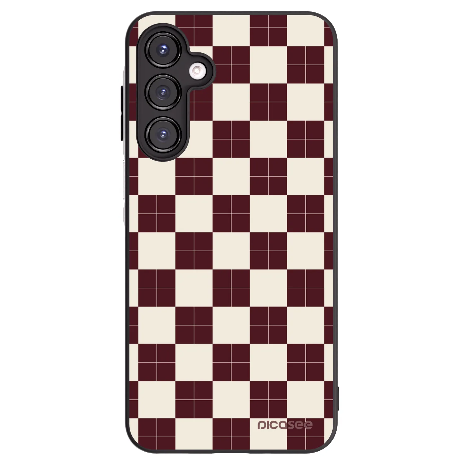 Picasee Μαύρη θήκη σιλικόνης για Samsung Galaxy A16 4G - Checked Away