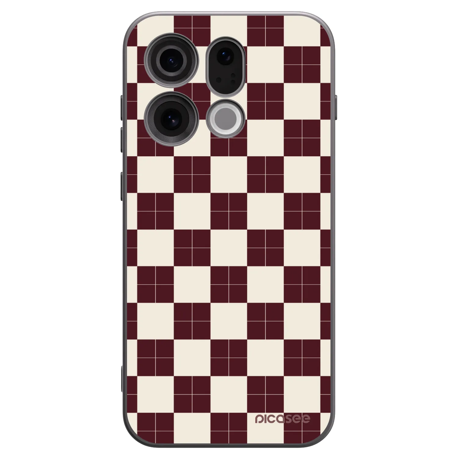 Picasee Μαύρη θήκη σιλικόνης για OPPO Find X9 - Checked Away