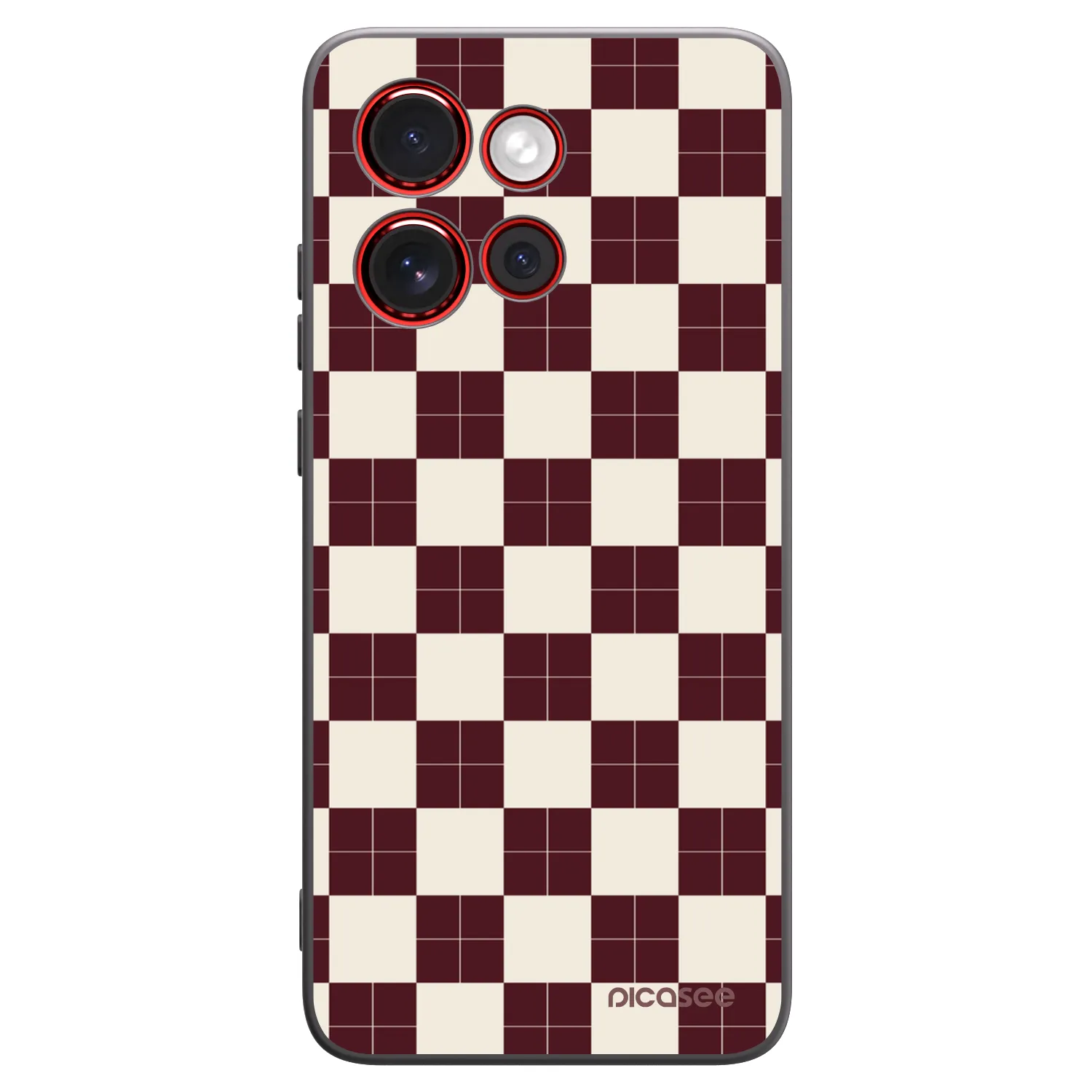 Picasee Μαύρη θήκη σιλικόνης για Motorola Edge 60 Neo 5G - Checked Away