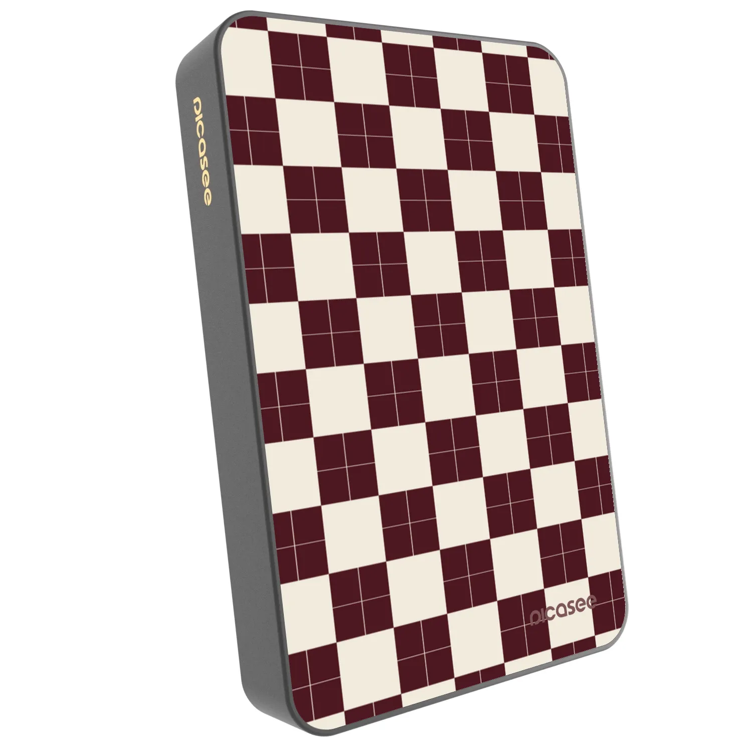 Picasee Powerbank με MagSafe 10 000 mAh Γκρί - Checked Away