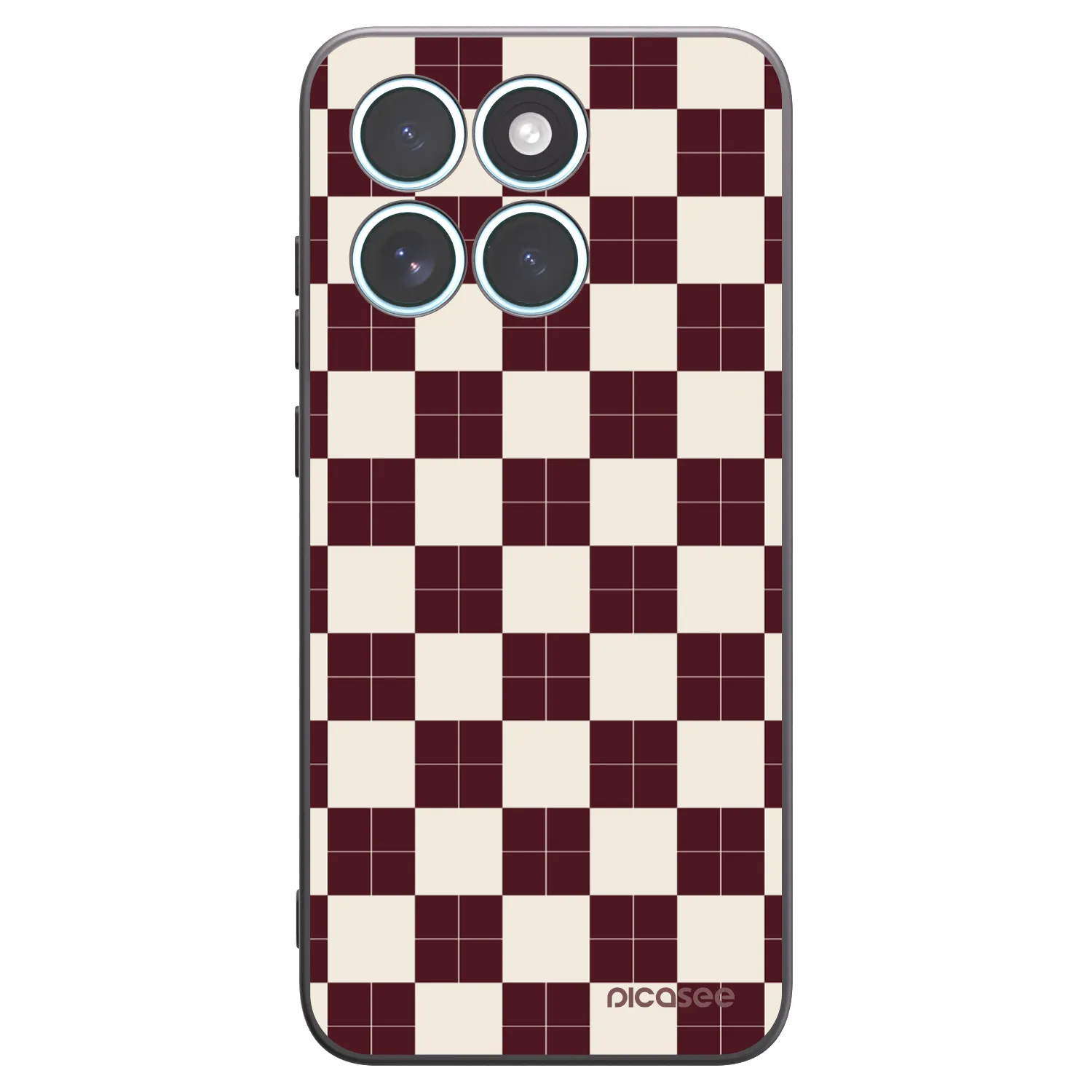 Picasee Μαύρη θήκη σιλικόνης για Motorola Edge 70 Fusion - Checked Away