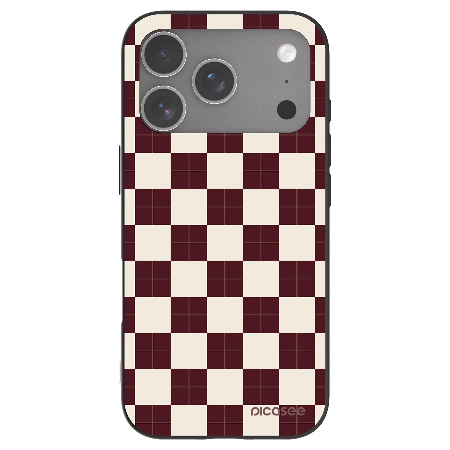 Picasee Μαύρη θήκη σιλικόνης για Apple iPhone 18 Pro - Checked Away