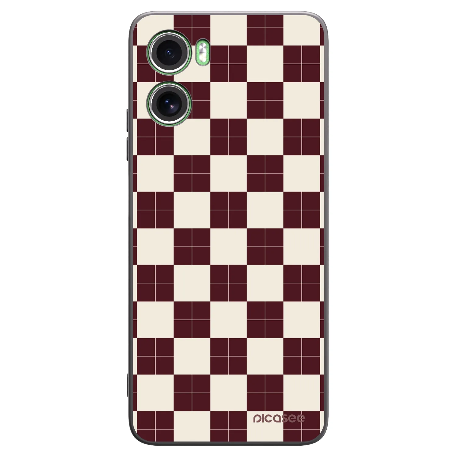 Picasee Μαύρη θήκη σιλικόνης για Motorola Moto G06 - Checked Away