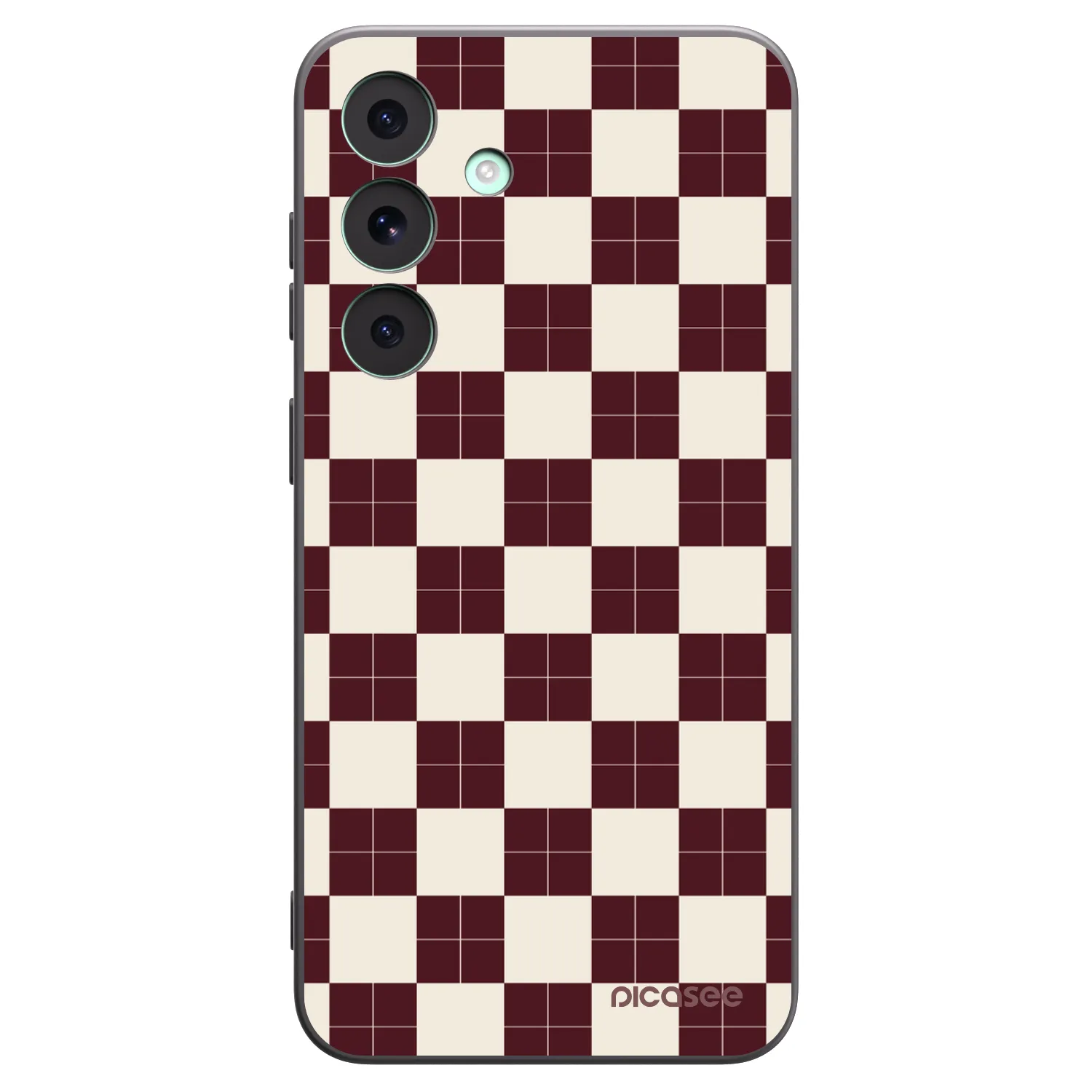 Picasee Μαύρη θήκη σιλικόνης για Samsung Galaxy S26 FE - Checked Away
