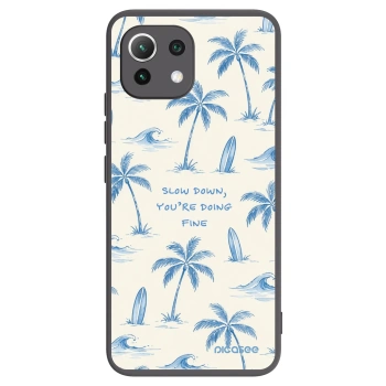 Picasee Μαύρη θήκη σιλικόνης για Xiaomi Mi 11 Lite - Slow Tide