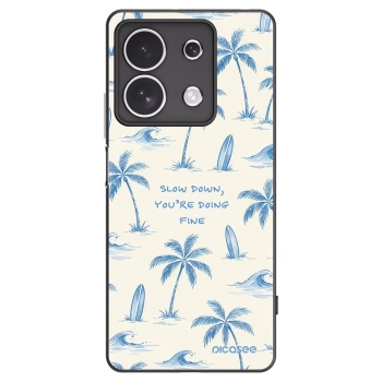 Picasee Μαύρη θήκη σιλικόνης για Xiaomi Redmi Note 13 4G - Slow Tide