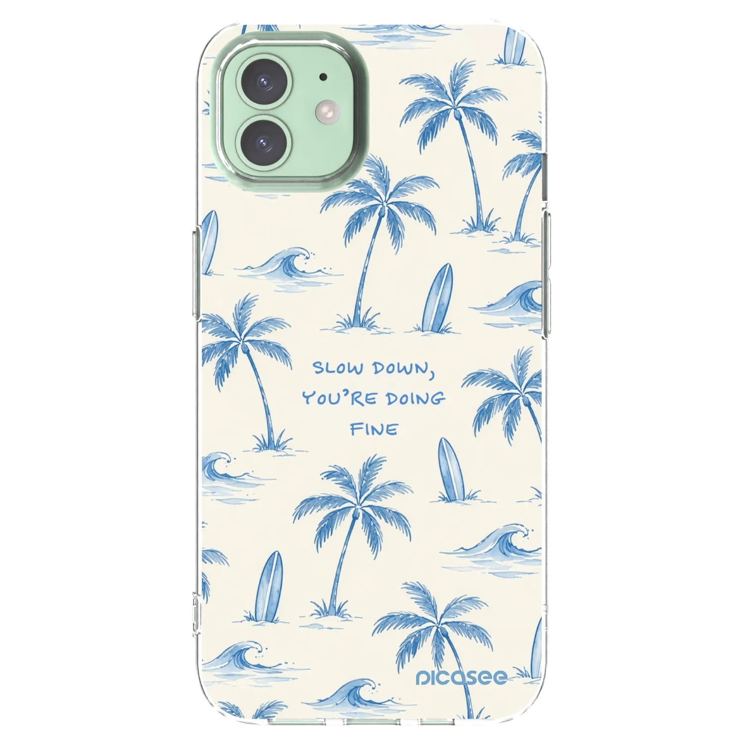 Picasee διαφανής θήκη σιλικόνης Apple iPhone 12 - Slow Tide