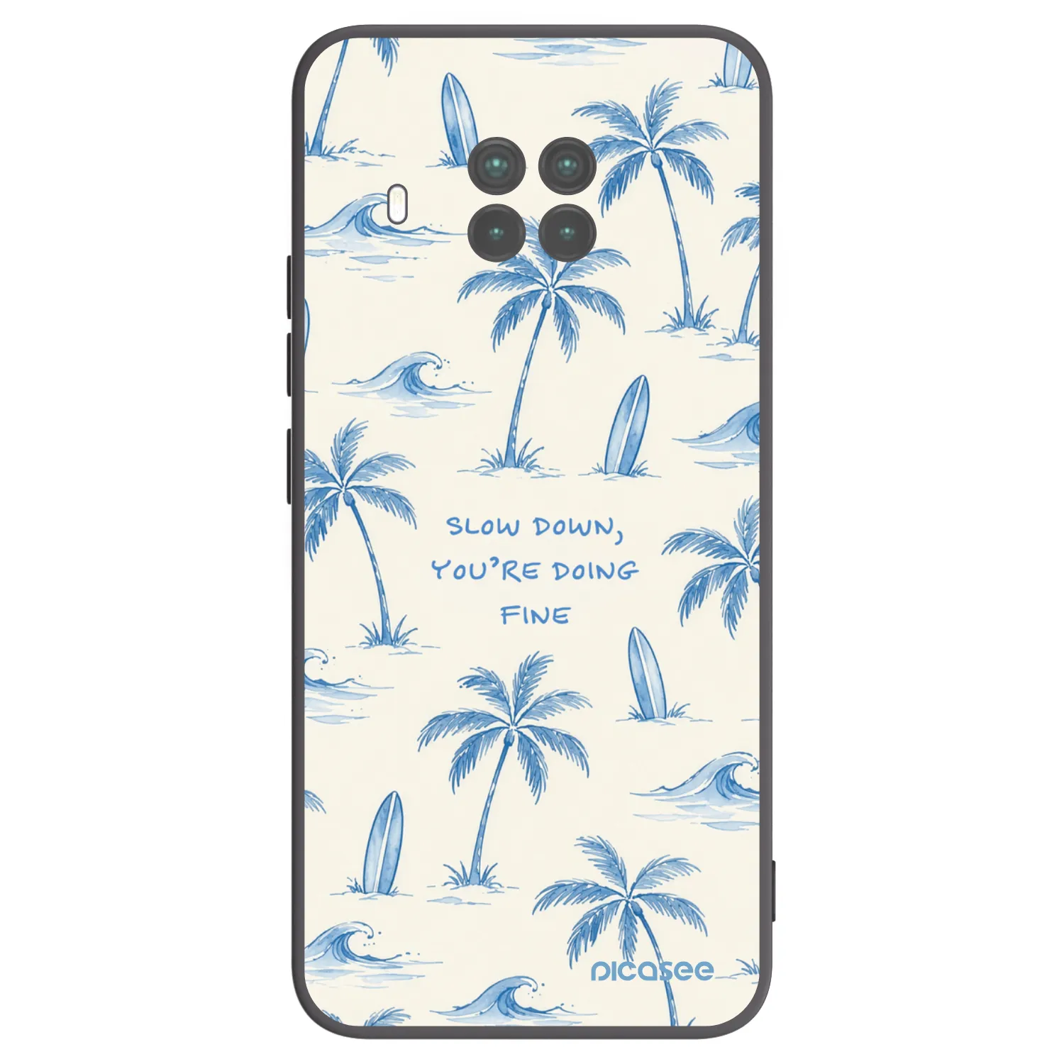 Picasee Μαύρη θήκη σιλικόνης για Xiaomi Mi 10T Lite - Slow Tide