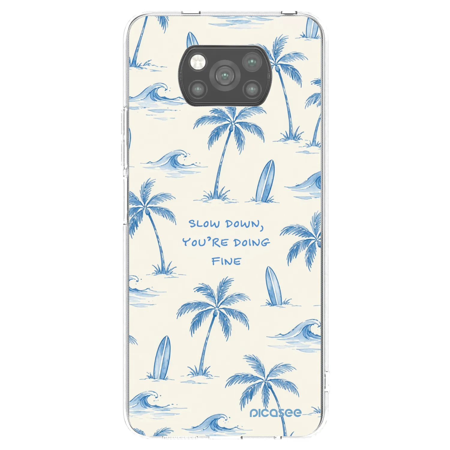 Picasee Μαύρη θήκη σιλικόνης για Xiaomi Poco X3 Pro - Slow Tide
