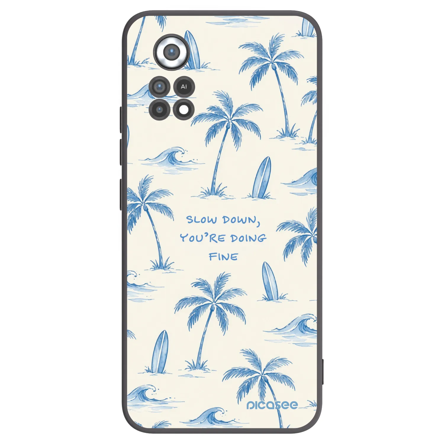 Picasee Μαύρη θήκη σιλικόνης για Xiaomi Poco X4 Pro 5G - Slow Tide