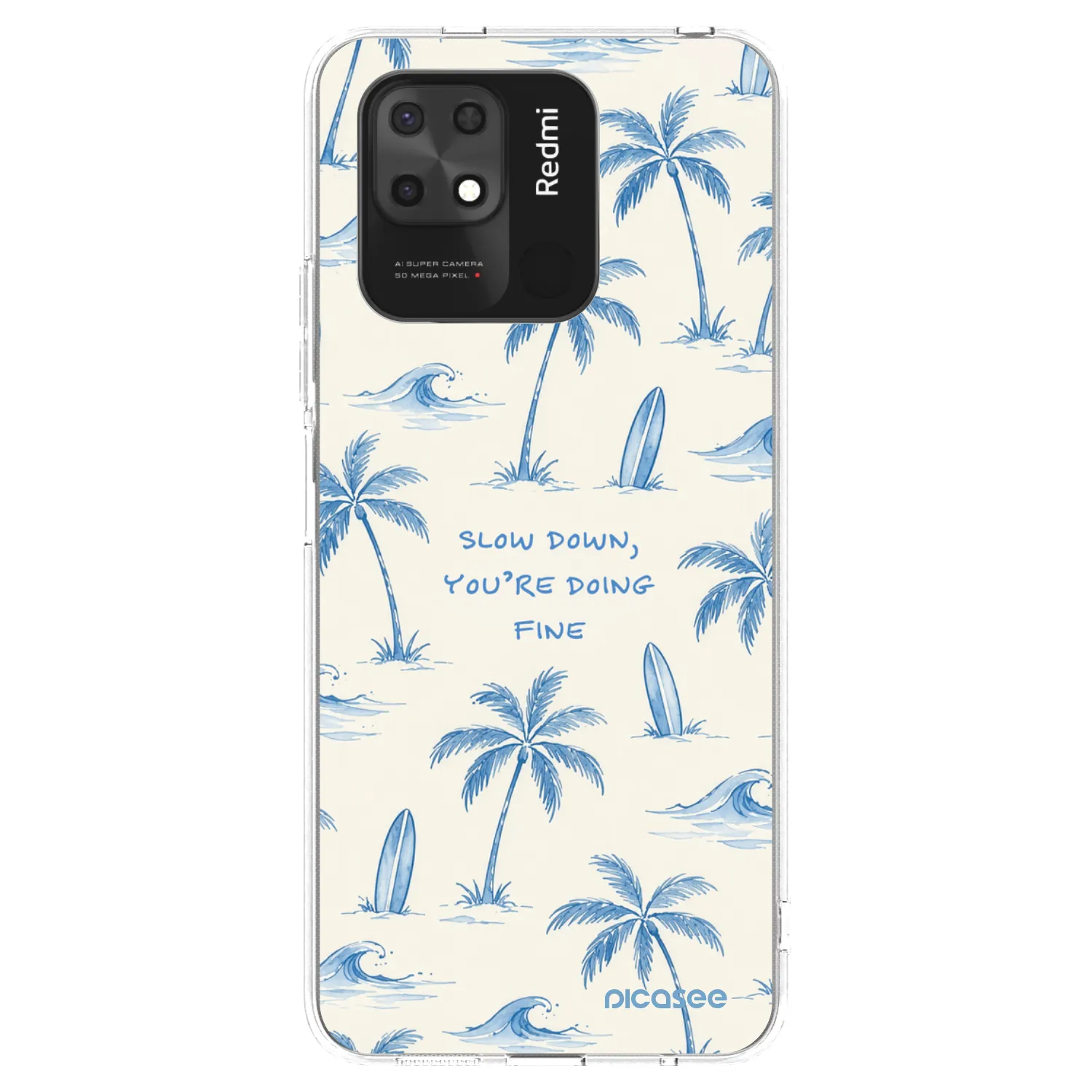 Picasee διαφανής θήκη σιλικόνης Xiaomi Redmi 10C - Slow Tide