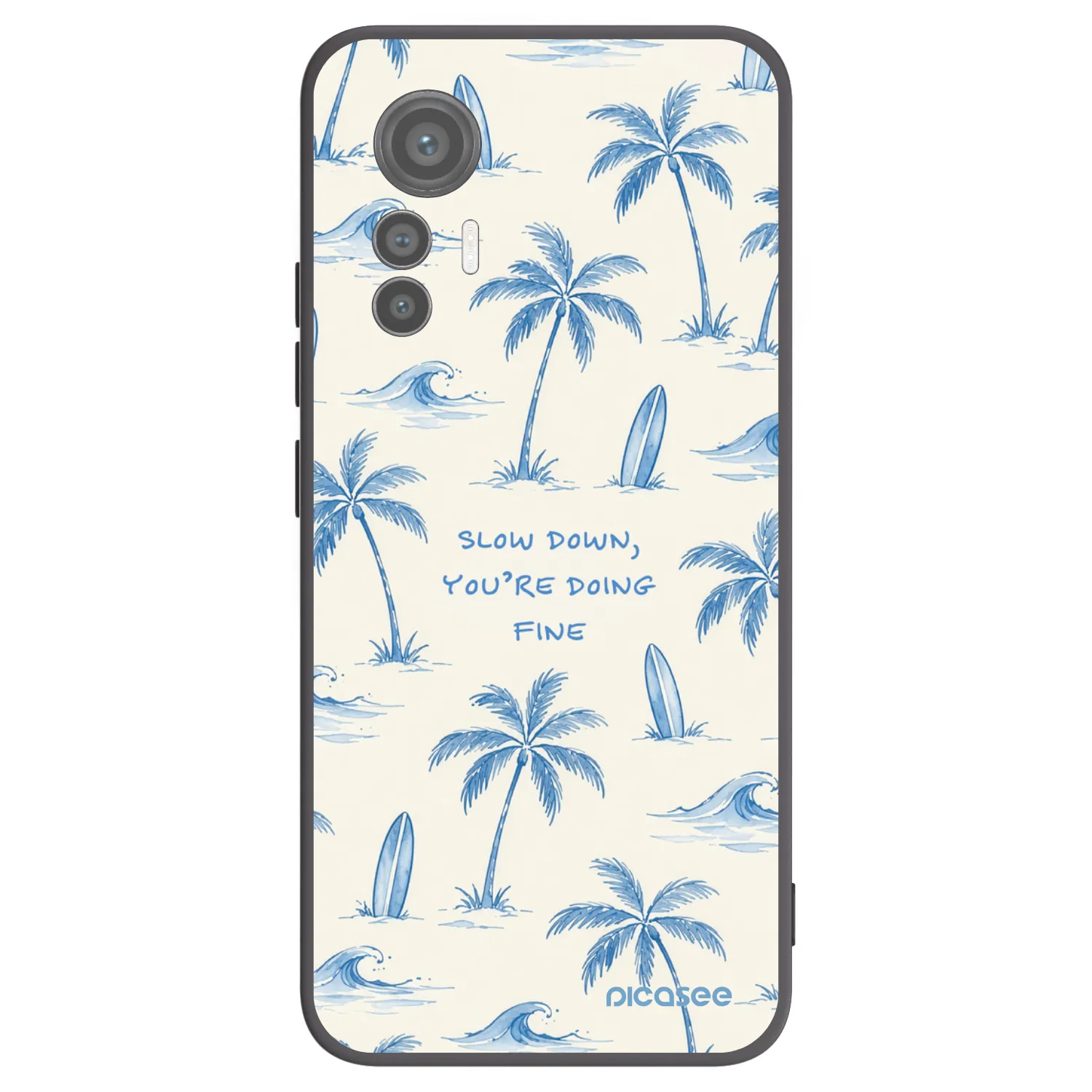 Picasee Μαύρη θήκη σιλικόνης για Xiaomi 12 Lite - Slow Tide