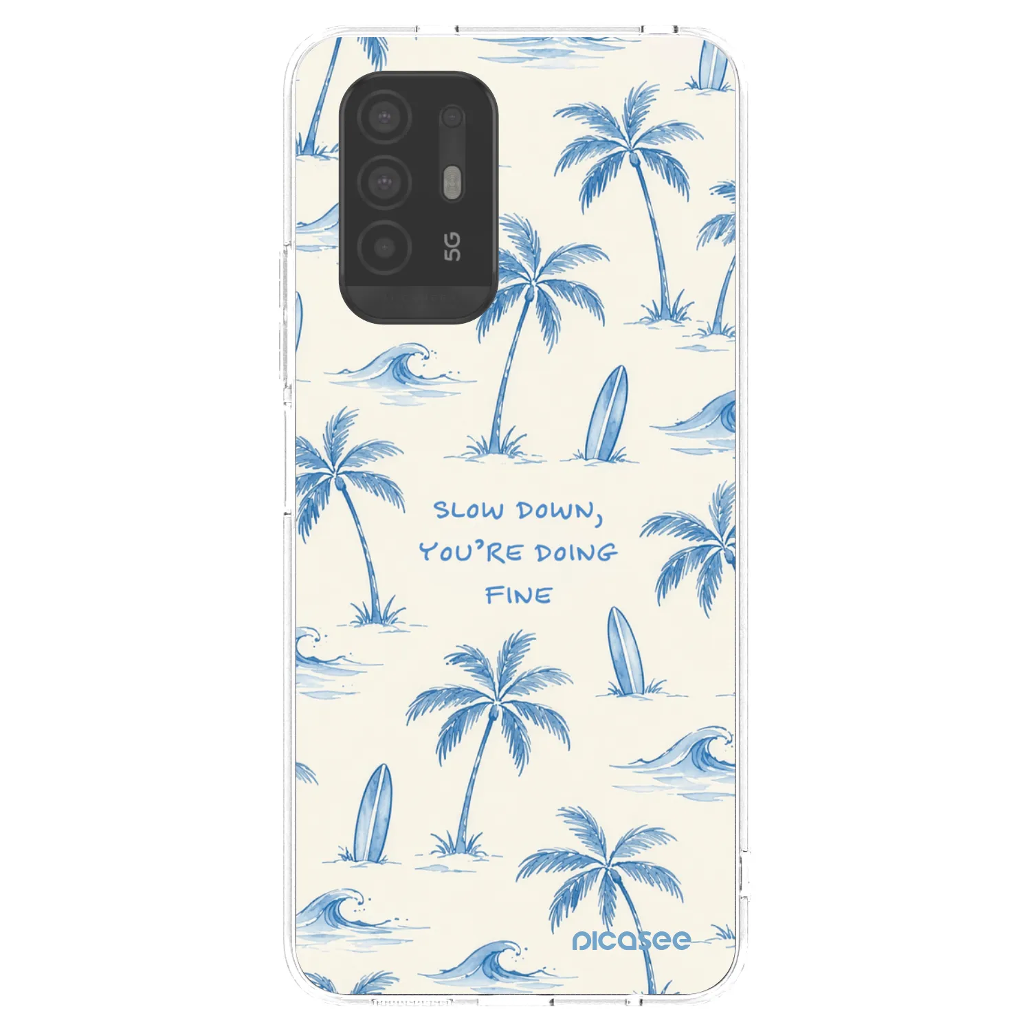 Picasee διαφανής θήκη σιλικόνης OPPO A94 5G - Slow Tide