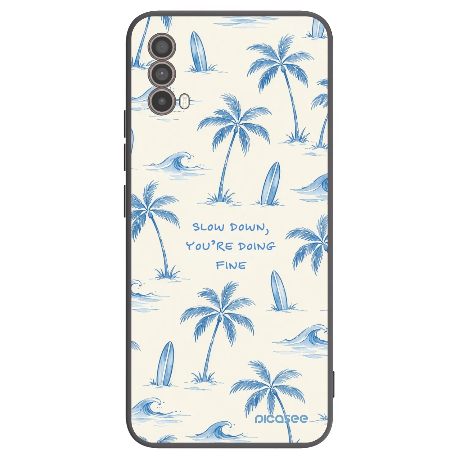 Picasee Μαύρη θήκη σιλικόνης για Motorola Moto E40 - Slow Tide