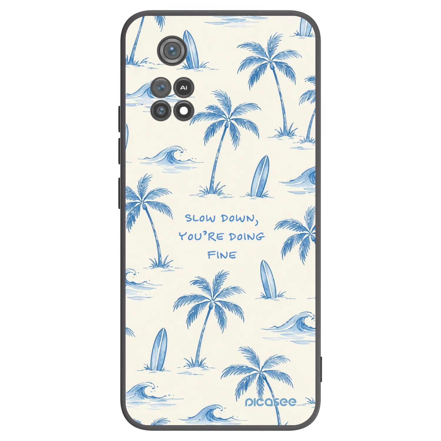 Picasee Μαύρη θήκη σιλικόνης για Xiaomi Poco M4 Pro - Slow Tide