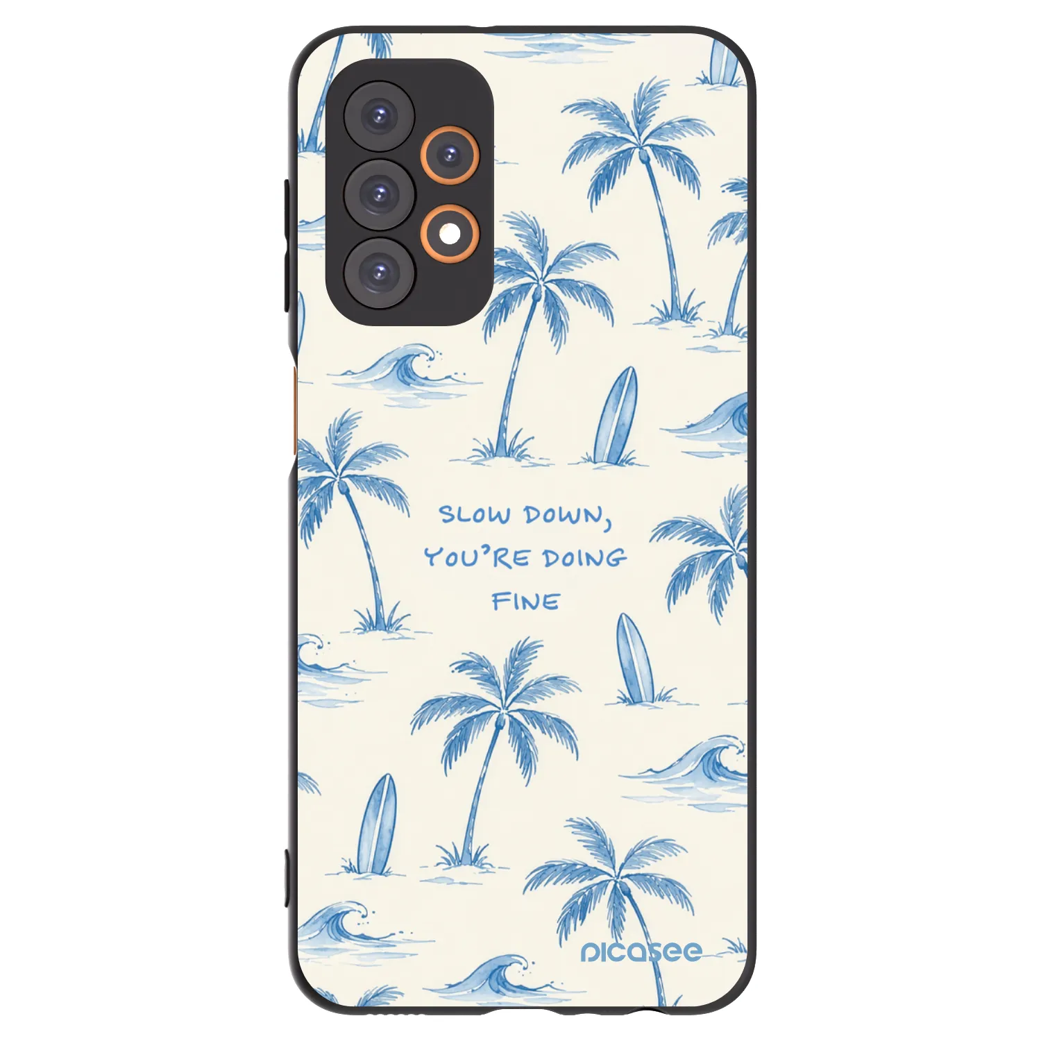 Picasee Μαύρη θήκη σιλικόνης για Samsung Galaxy A23 A235F 4G - Slow Tide