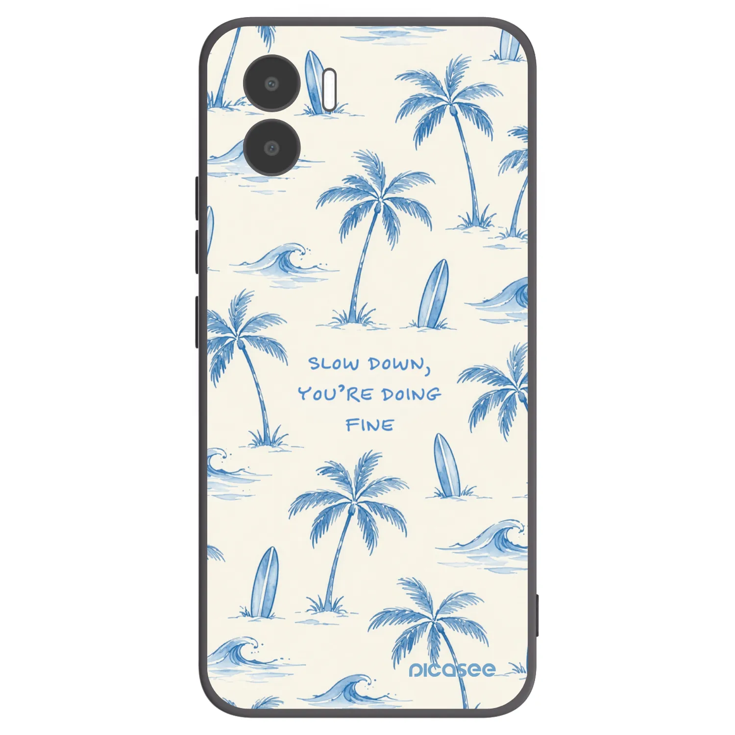 Picasee Μαύρη θήκη σιλικόνης για Xiaomi Redmi A1 - Slow Tide