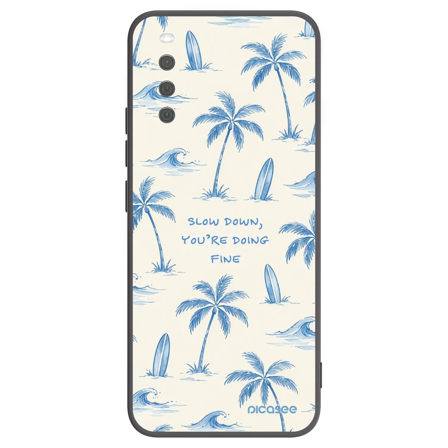 Picasee Μαύρη θήκη σιλικόνης για Sony Xperia 10 III - Slow Tide
