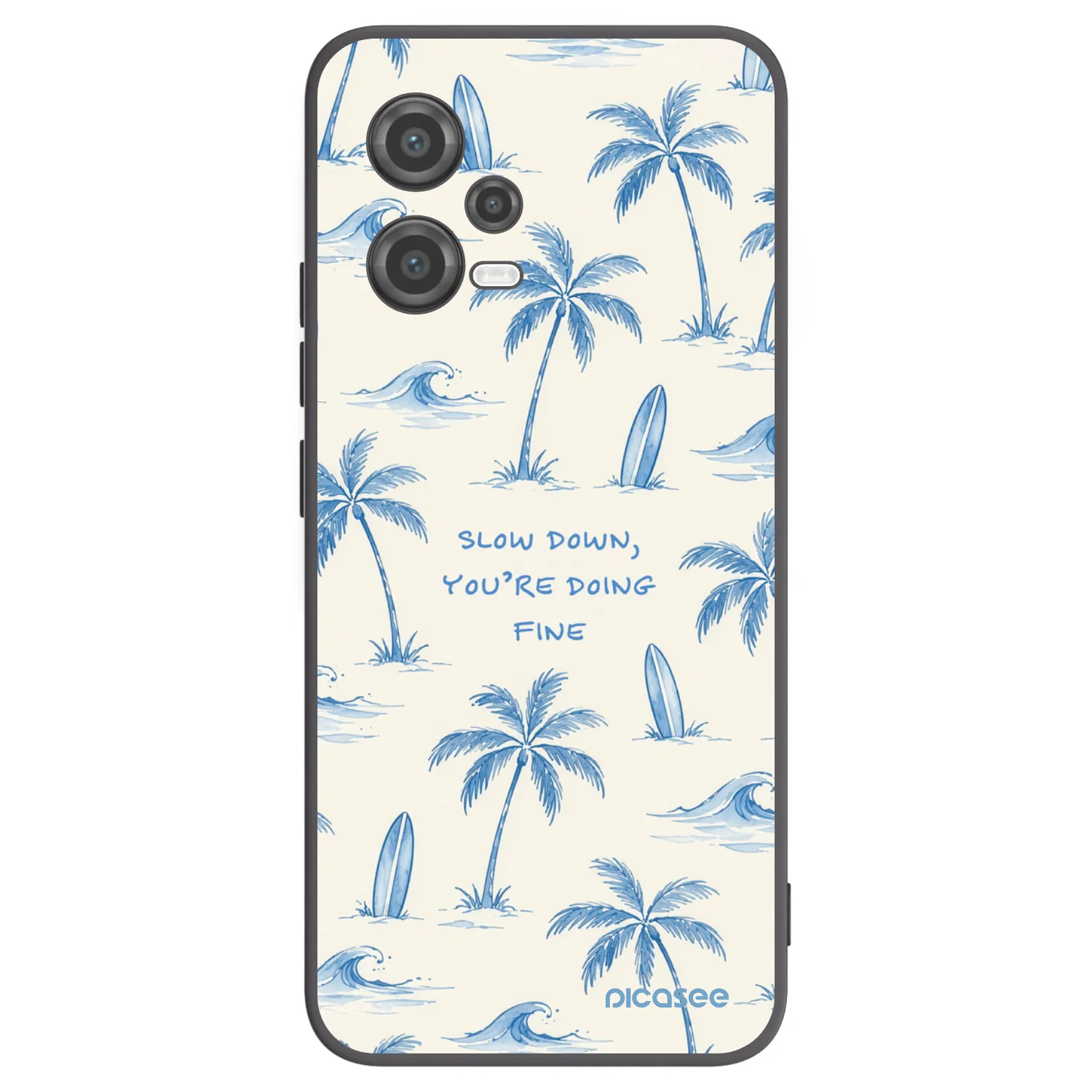 Picasee Μαύρη θήκη σιλικόνης για Xiaomi Poco X5 - Slow Tide