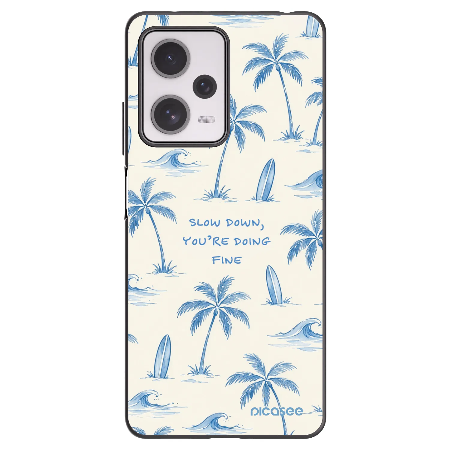 Picasee Μαύρη θήκη σιλικόνης για Xiaomi Redmi Note 12 Pro+ 5G - Slow Tide