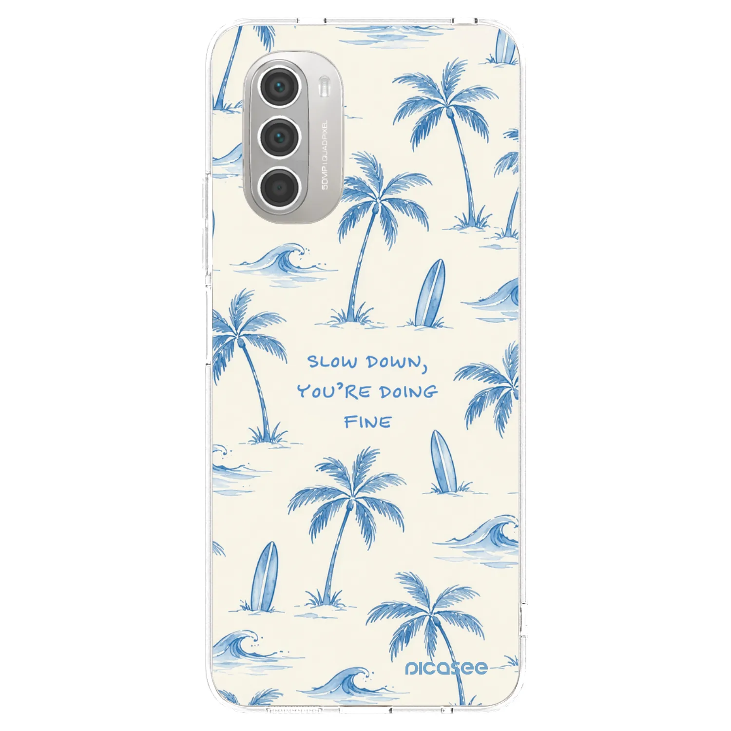 Picasee διαφανής θήκη σιλικόνης Motorola Moto G51 - Slow Tide