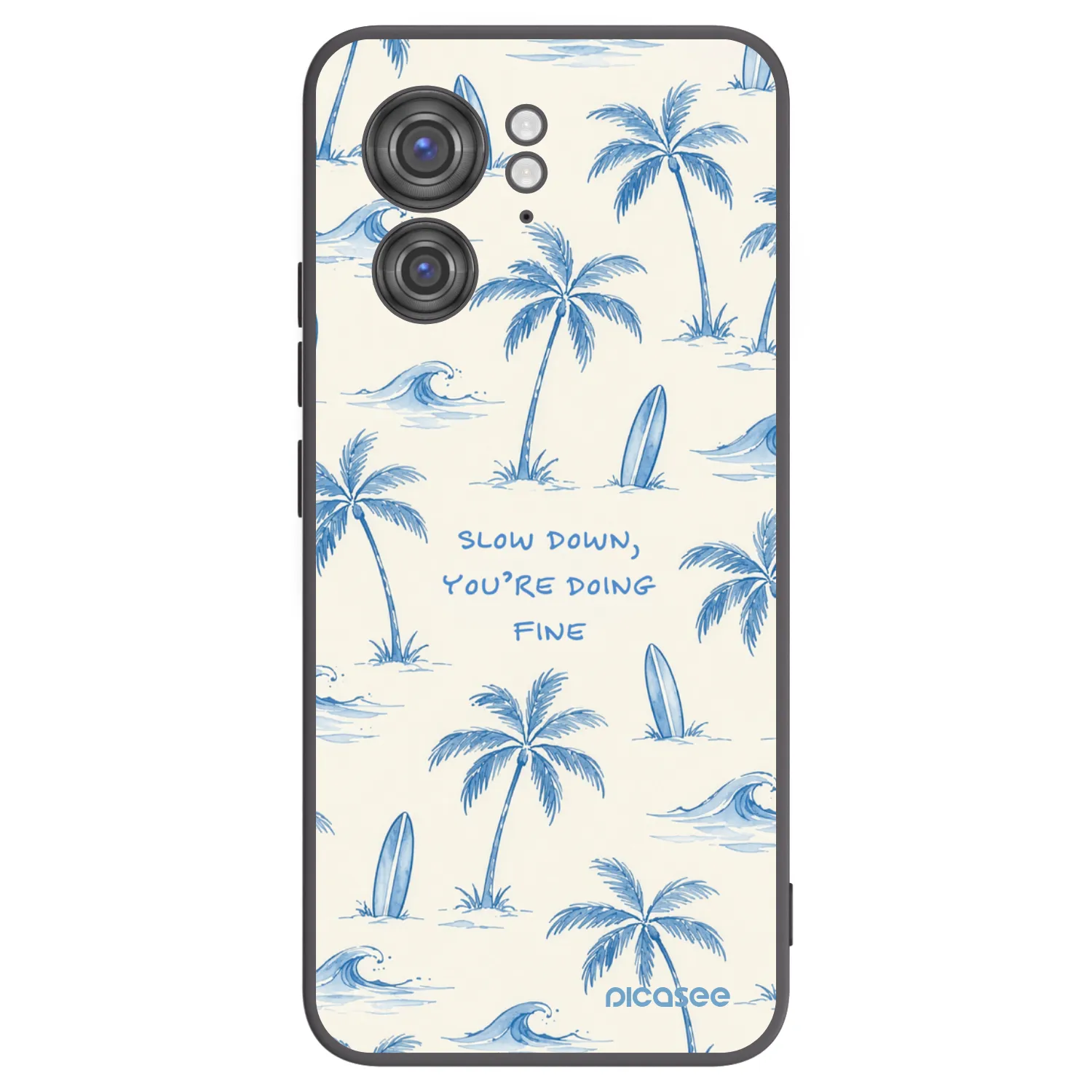 Picasee Μαύρη θήκη σιλικόνης για Motorola Edge 40 - Slow Tide