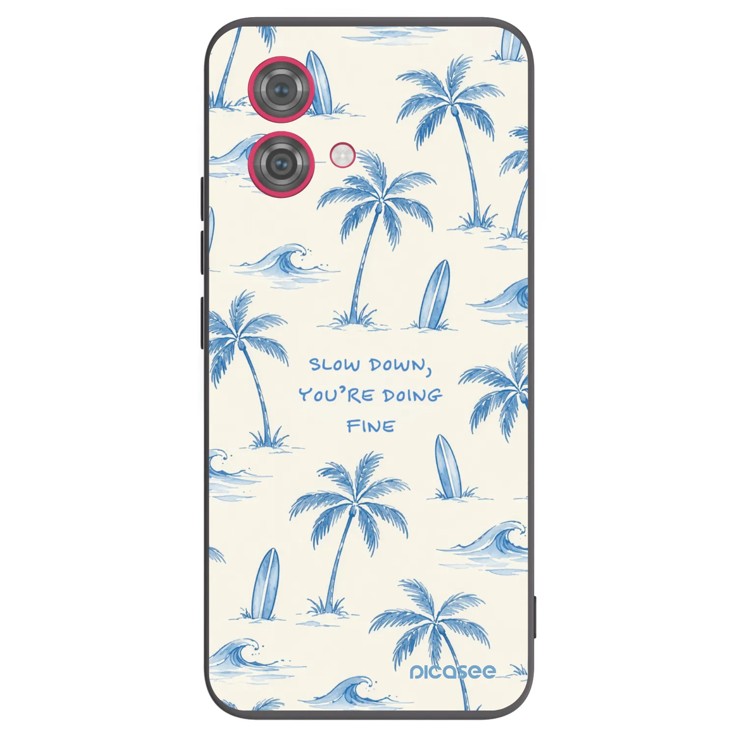 Picasee Μαύρη θήκη σιλικόνης για Motorola Moto G84 5G - Slow Tide