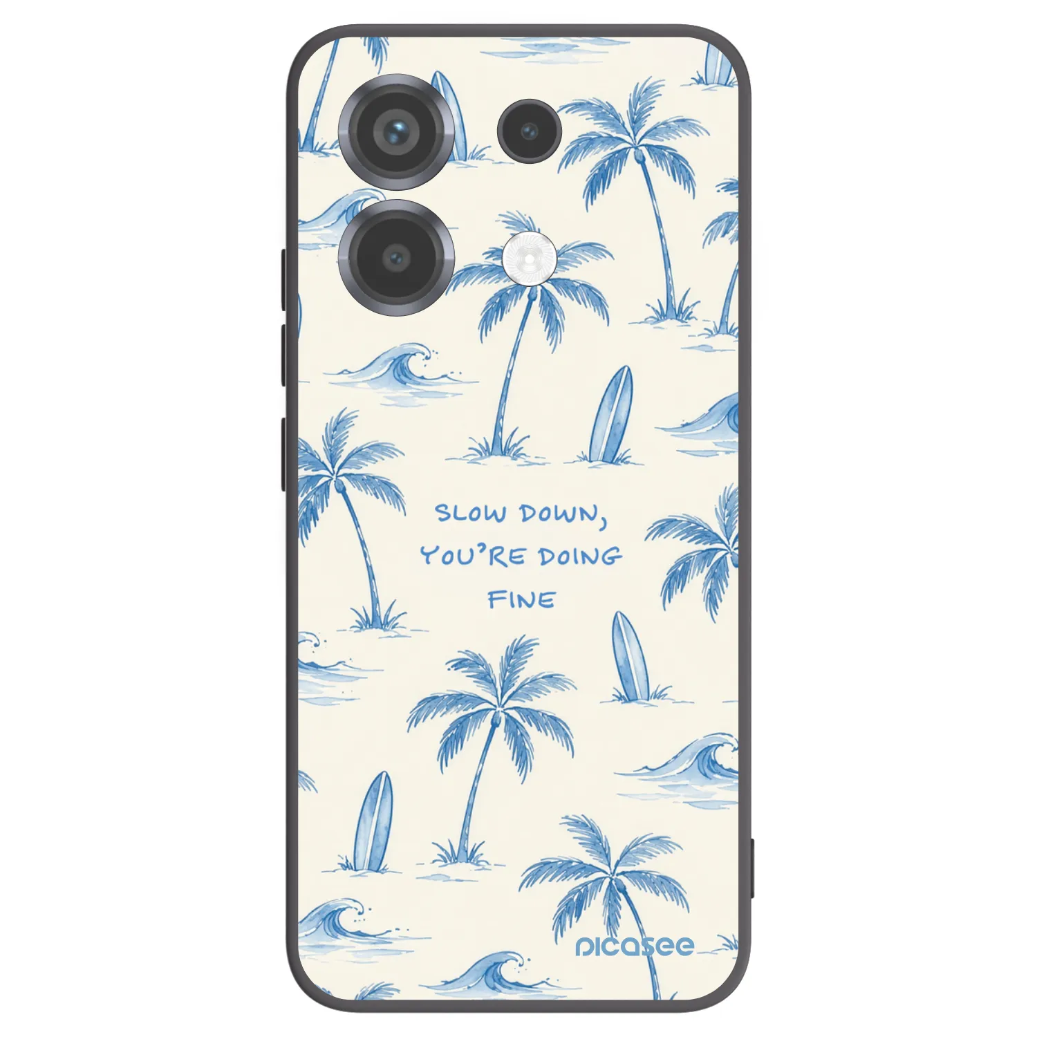 Picasee Μαύρη θήκη σιλικόνης για Xiaomi Poco X6 - Slow Tide