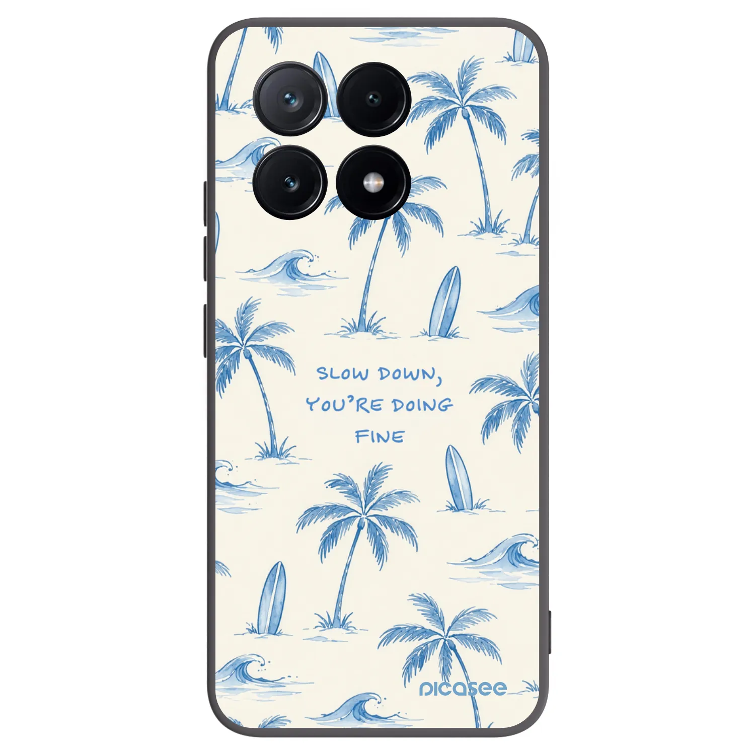 Picasee Μαύρη θήκη σιλικόνης για Xiaomi Poco X6 Pro - Slow Tide