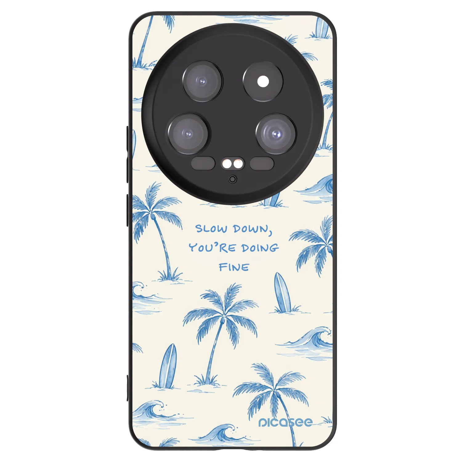 Picasee Μαύρη θήκη σιλικόνης για Xiaomi 14 Ultra - Slow Tide