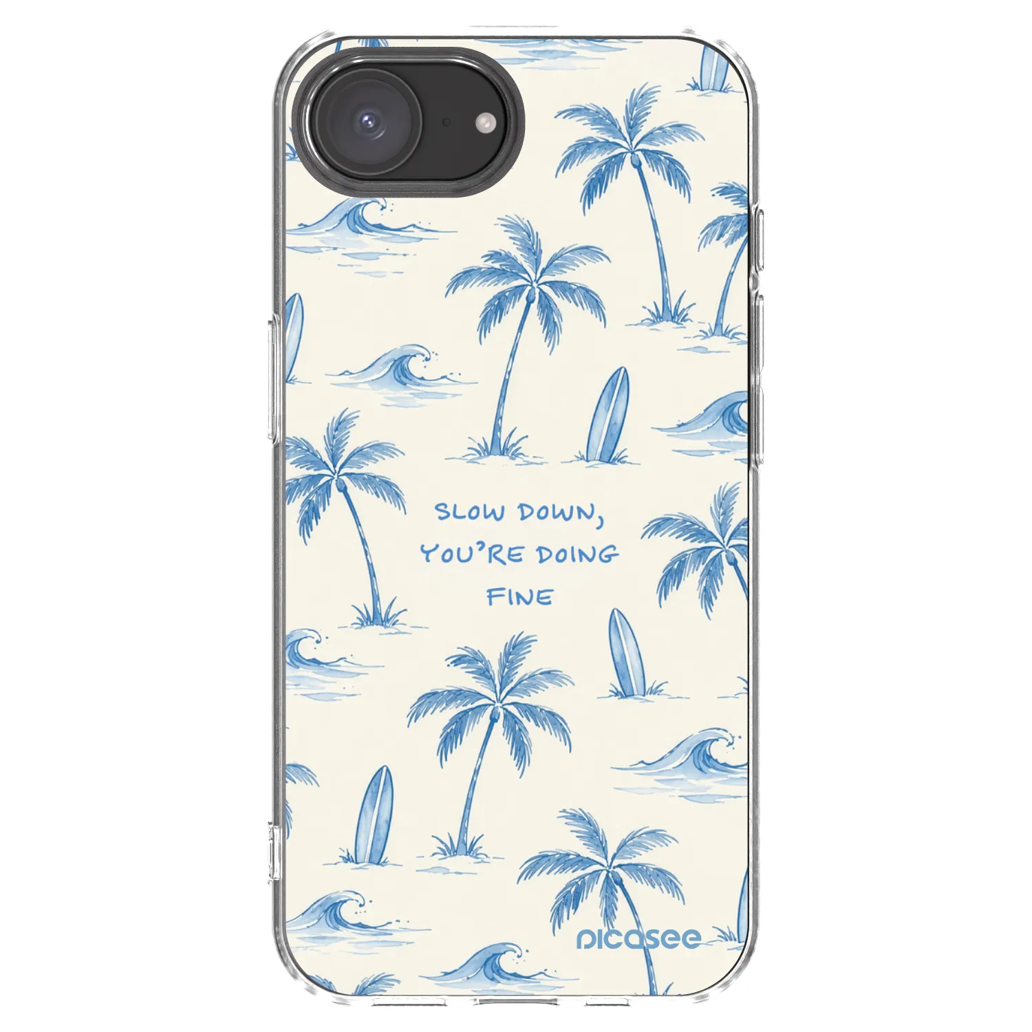 Picasee διαφανής θήκη σιλικόνης Apple iPhone 16e - Slow Tide
