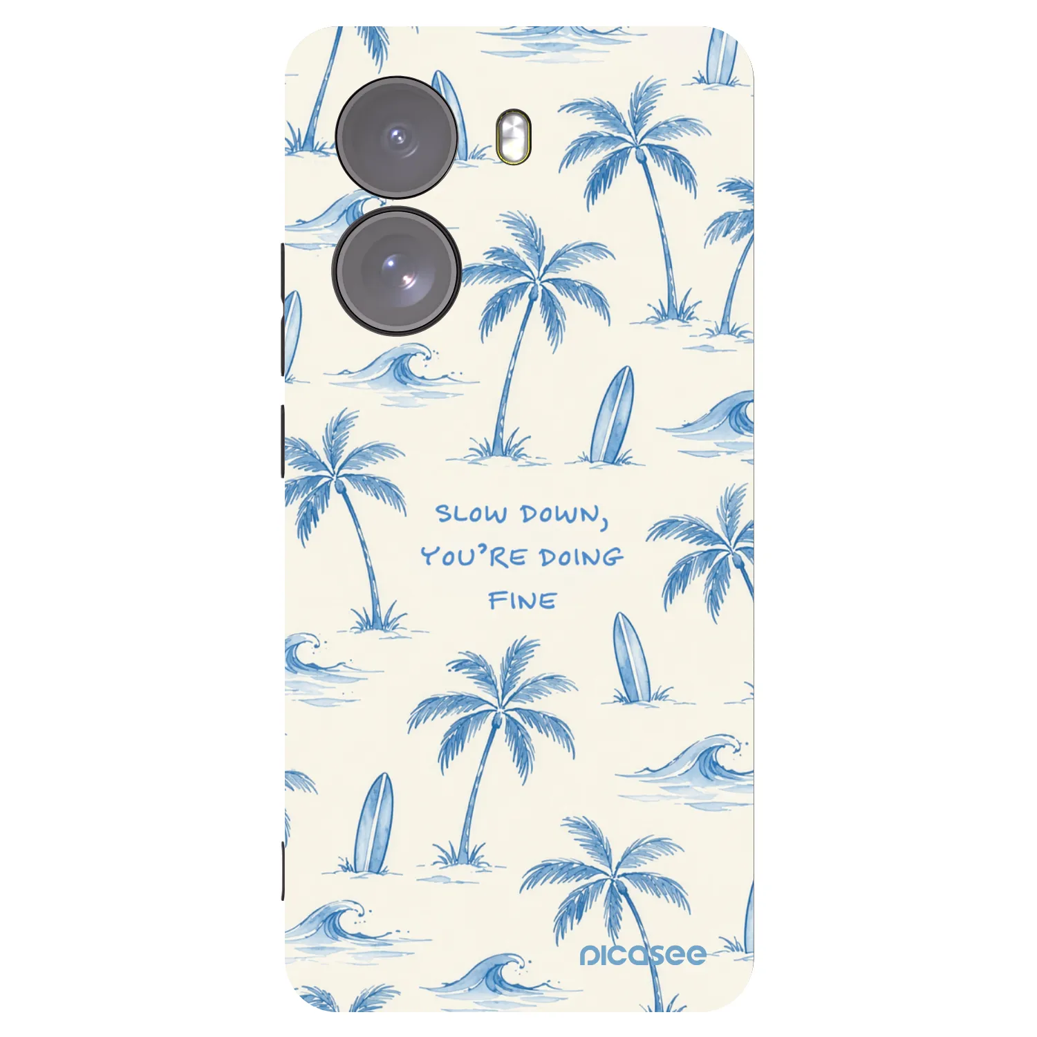 Picasee Μαύρη θήκη σιλικόνης για Xiaomi Poco X7 - Slow Tide