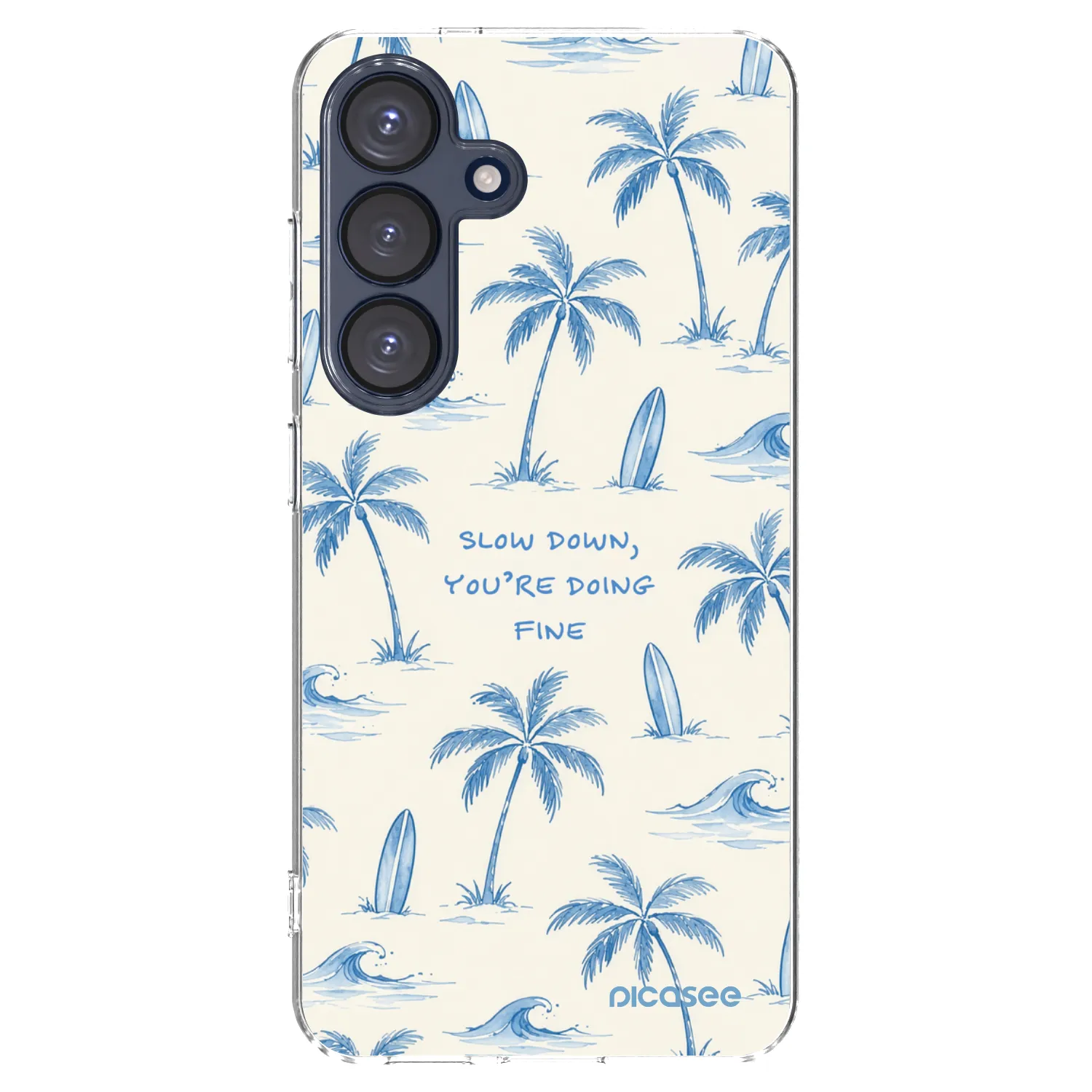 Picasee διαφανής θήκη σιλικόνης Samsung Galaxy S25 5G - Slow Tide