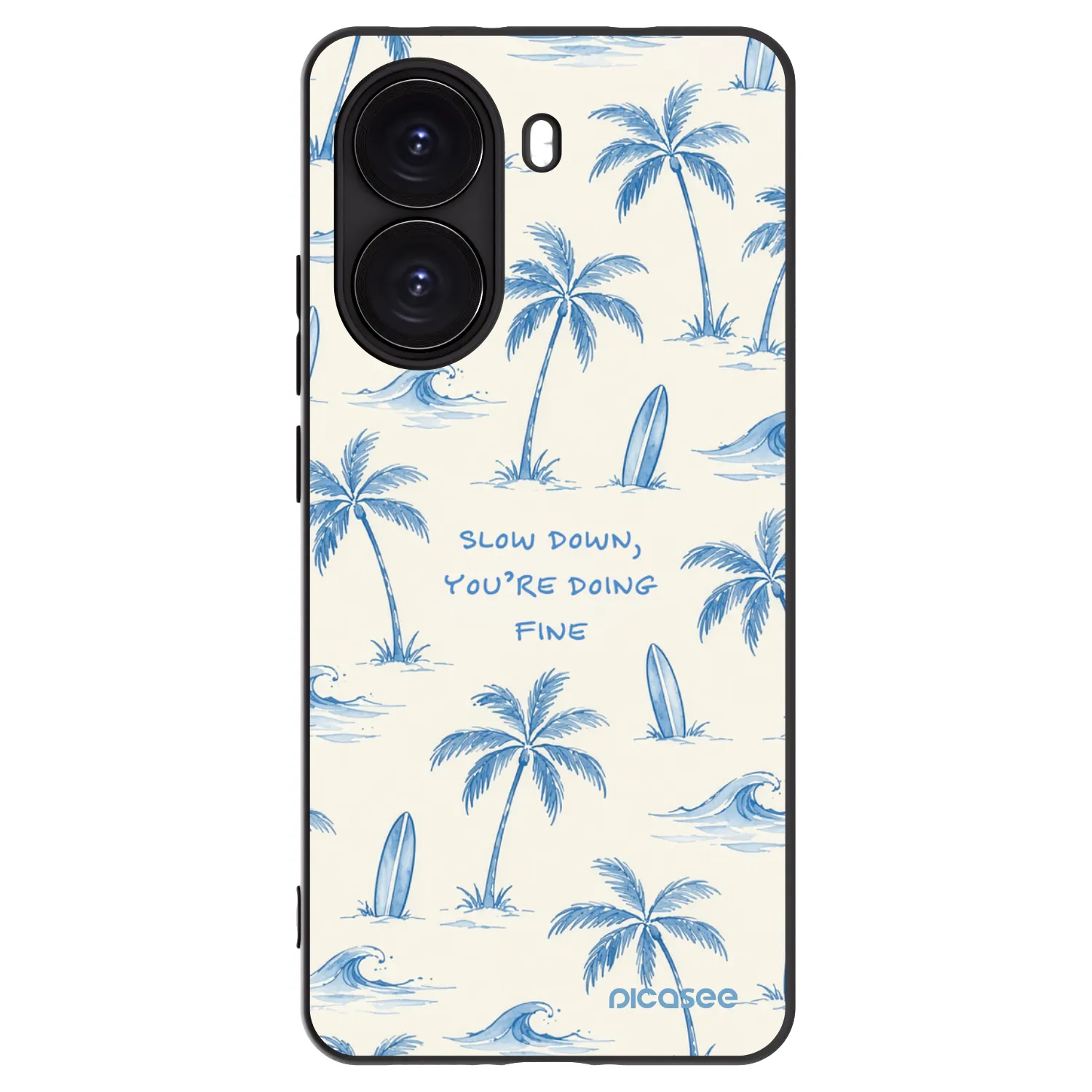 Picasee Μαύρη θήκη σιλικόνης για Xiaomi Poco X7 Pro 5G - Slow Tide