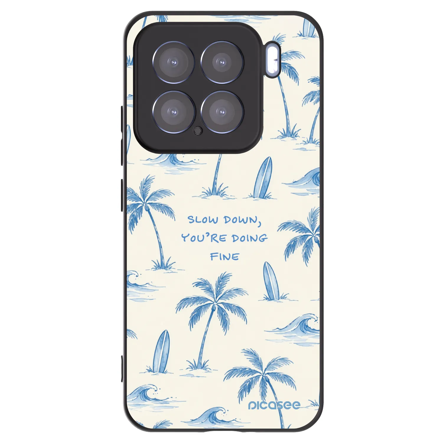 Picasee Μαύρη θήκη σιλικόνης για Xiaomi 15 - Slow Tide