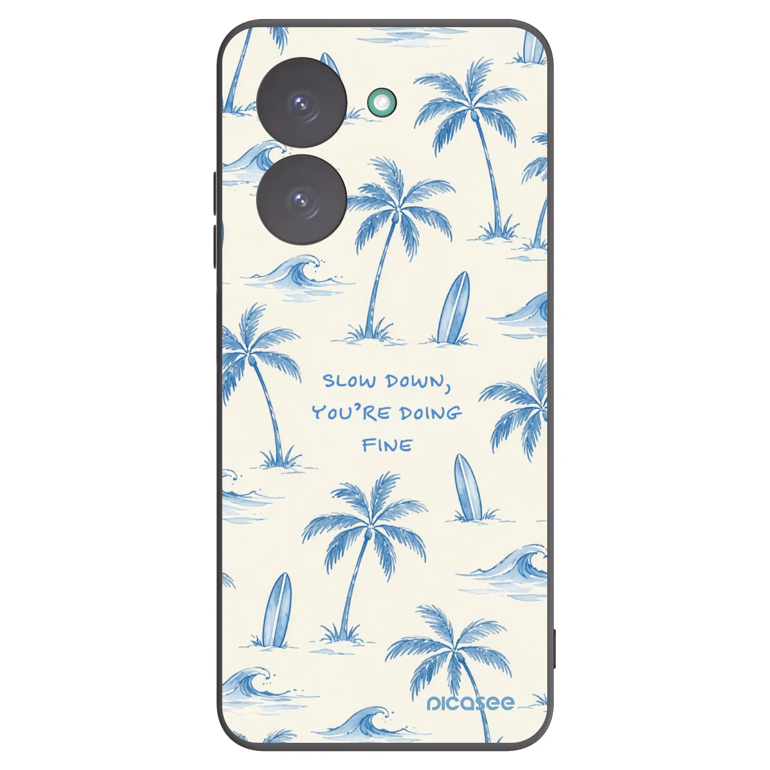 Picasee Μαύρη θήκη σιλικόνης για Xiaomi Redmi A5 - Slow Tide