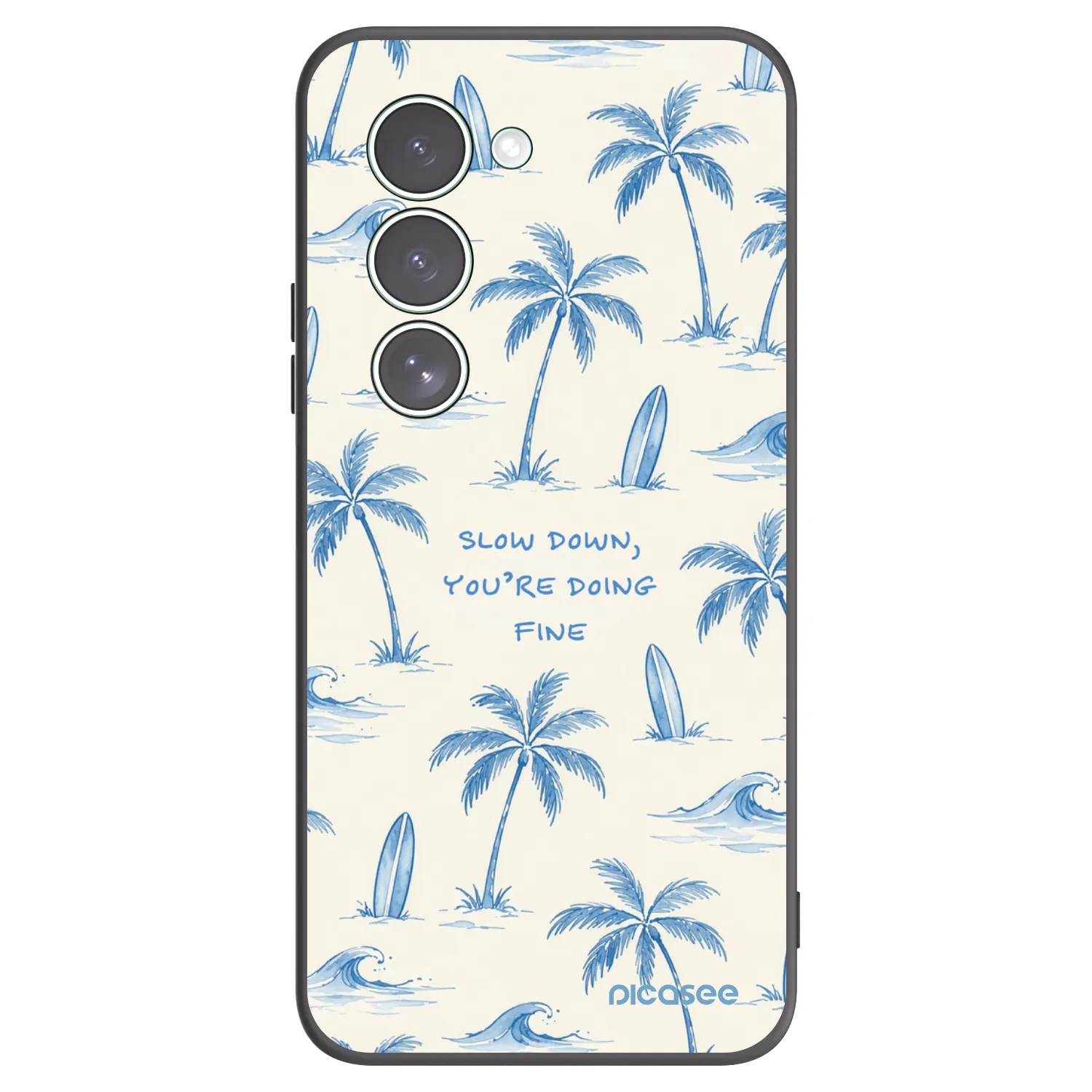 Picasee Μαύρη θήκη σιλικόνης για Xiaomi Redmi 15 5G - Slow Tide