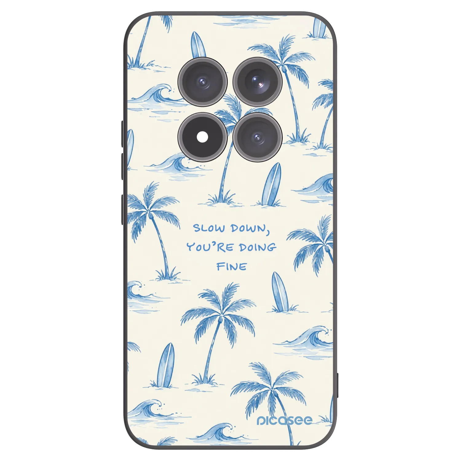 Picasee Μαύρη θήκη σιλικόνης για Xiaomi Redmi Note 15 Pro+ - Slow Tide