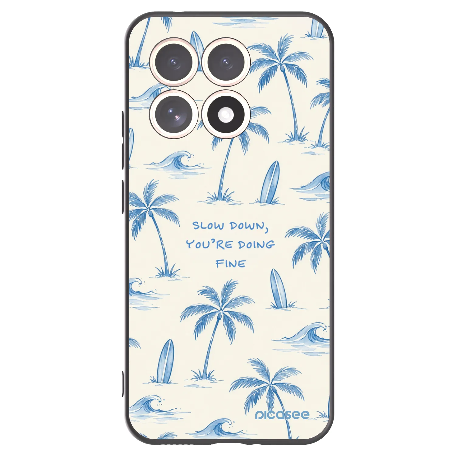 Picasee Μαύρη θήκη σιλικόνης για Xiaomi 15T - Slow Tide