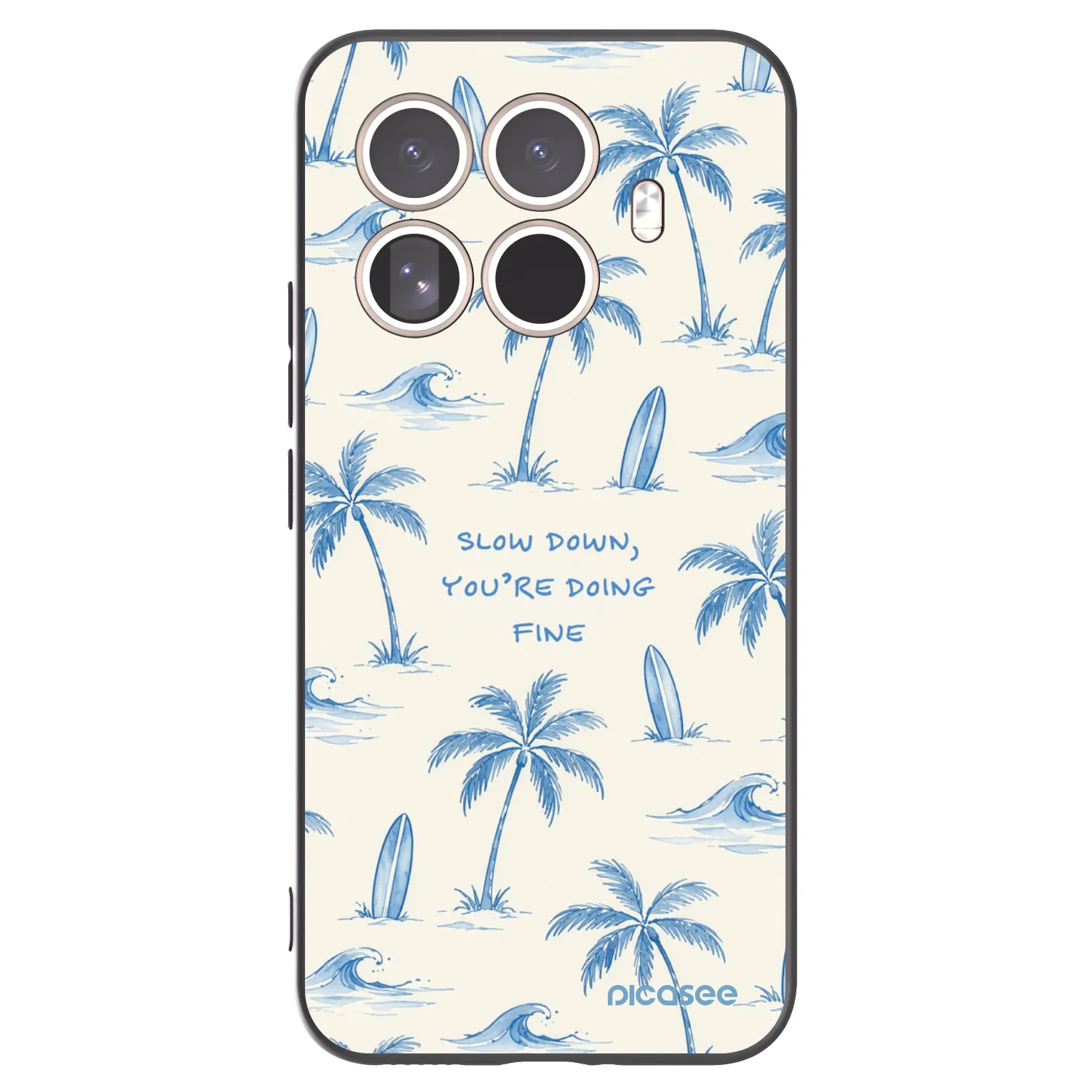 Picasee Μαύρη θήκη σιλικόνης για Xiaomi 15T Pro - Slow Tide