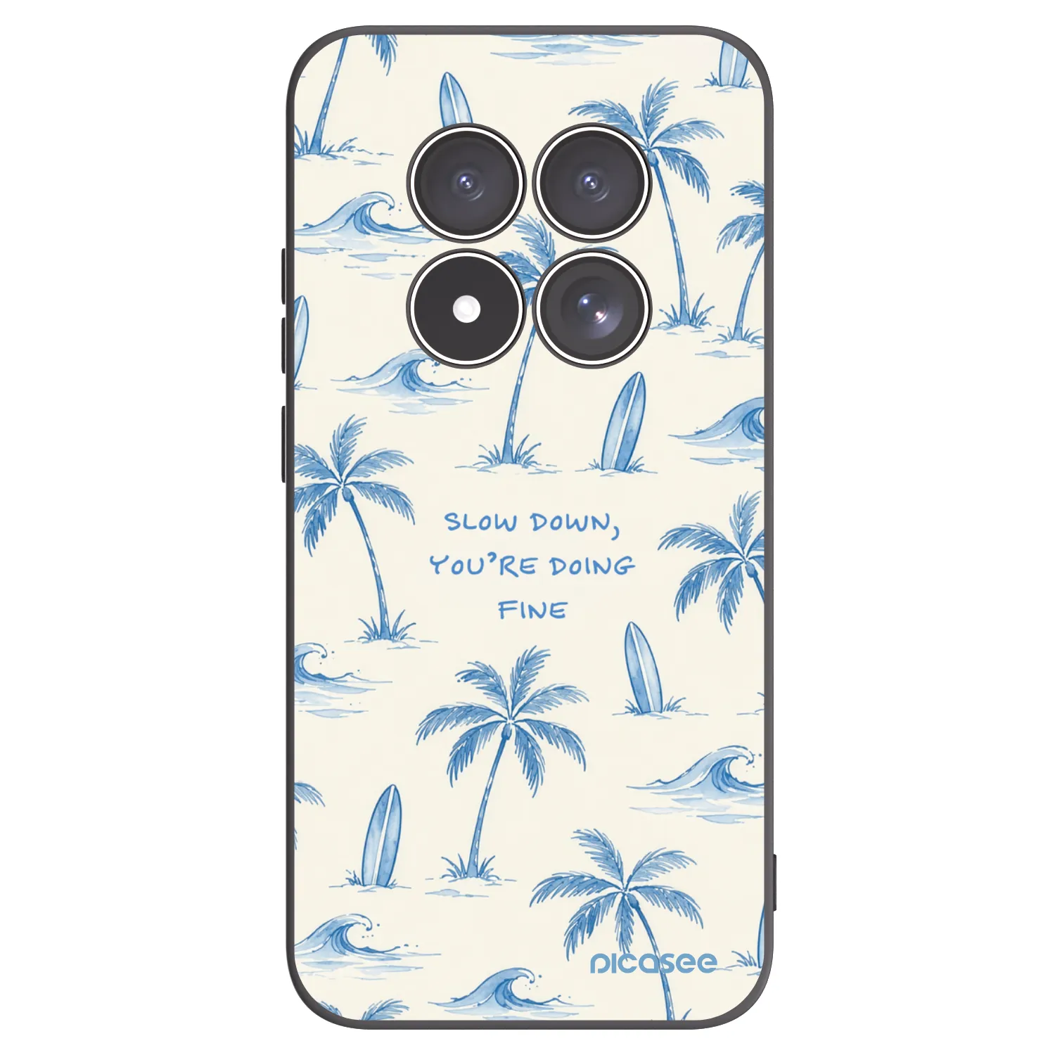 Picasee Μαύρη θήκη σιλικόνης για Xiaomi Redmi Note 15 Pro 5G - Slow Tide