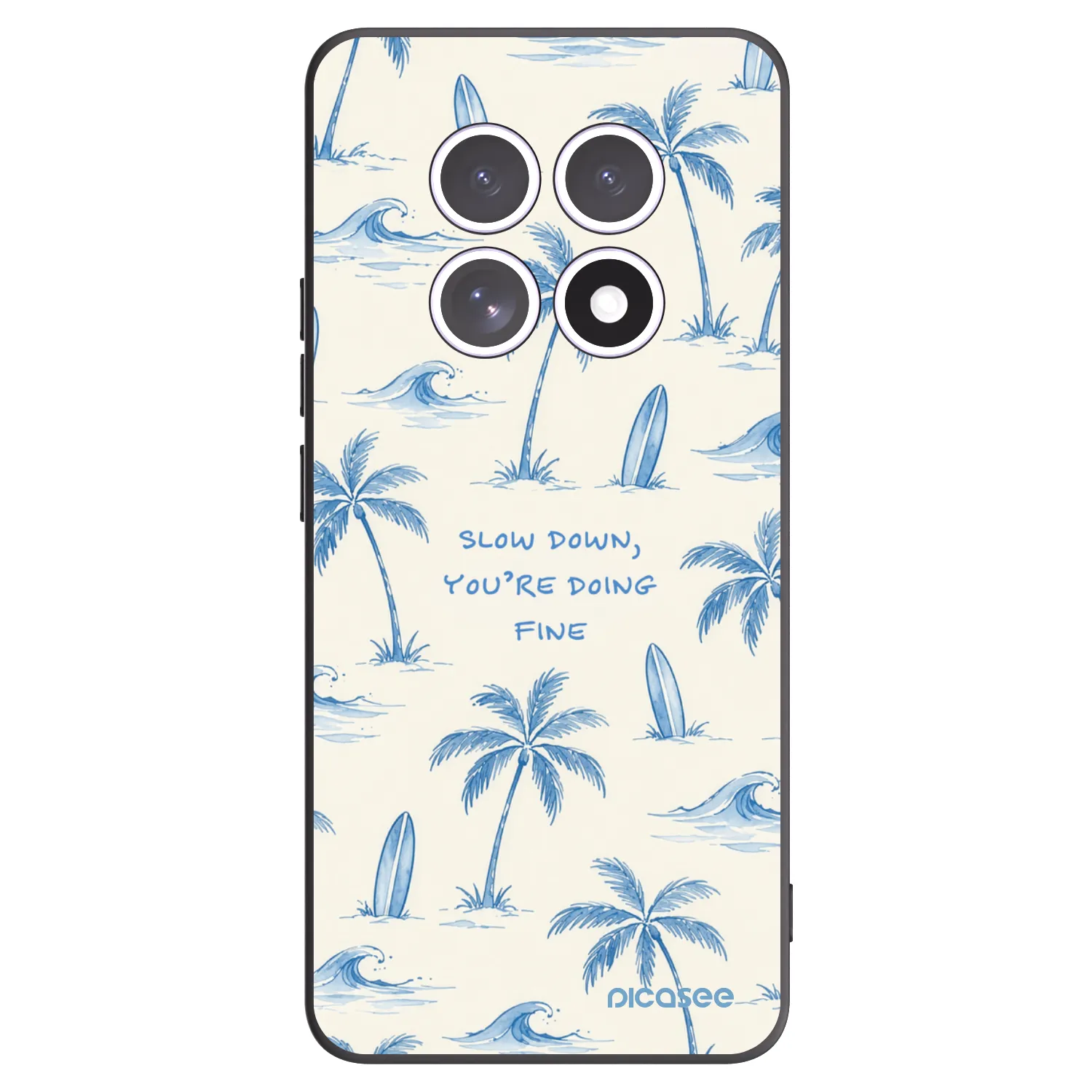 Picasee Μαύρη θήκη σιλικόνης για Xiaomi Redmi Note 15 5G - Slow Tide
