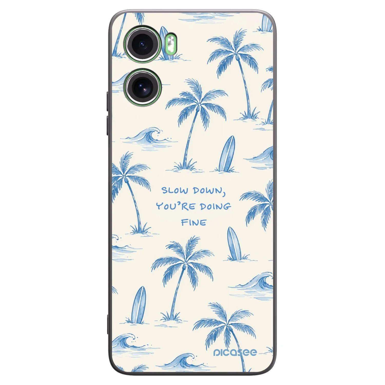 Picasee Μαύρη θήκη σιλικόνης για Motorola Moto G06 - Slow Tide