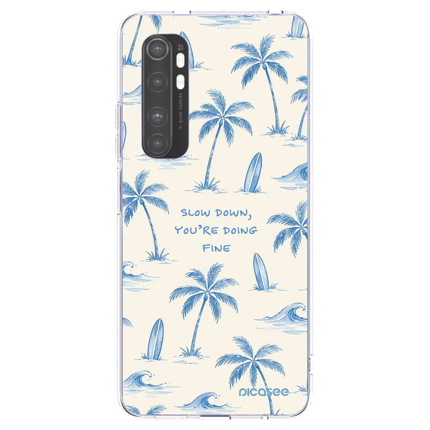 Picasee διαφανής θήκη σιλικόνης Xiaomi Mi Note 10 Lite - Slow Tide