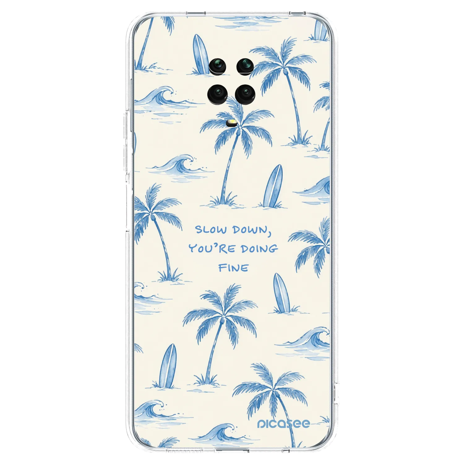 Picasee διαφανής θήκη σιλικόνης Xiaomi Redmi Note 9S - Slow Tide