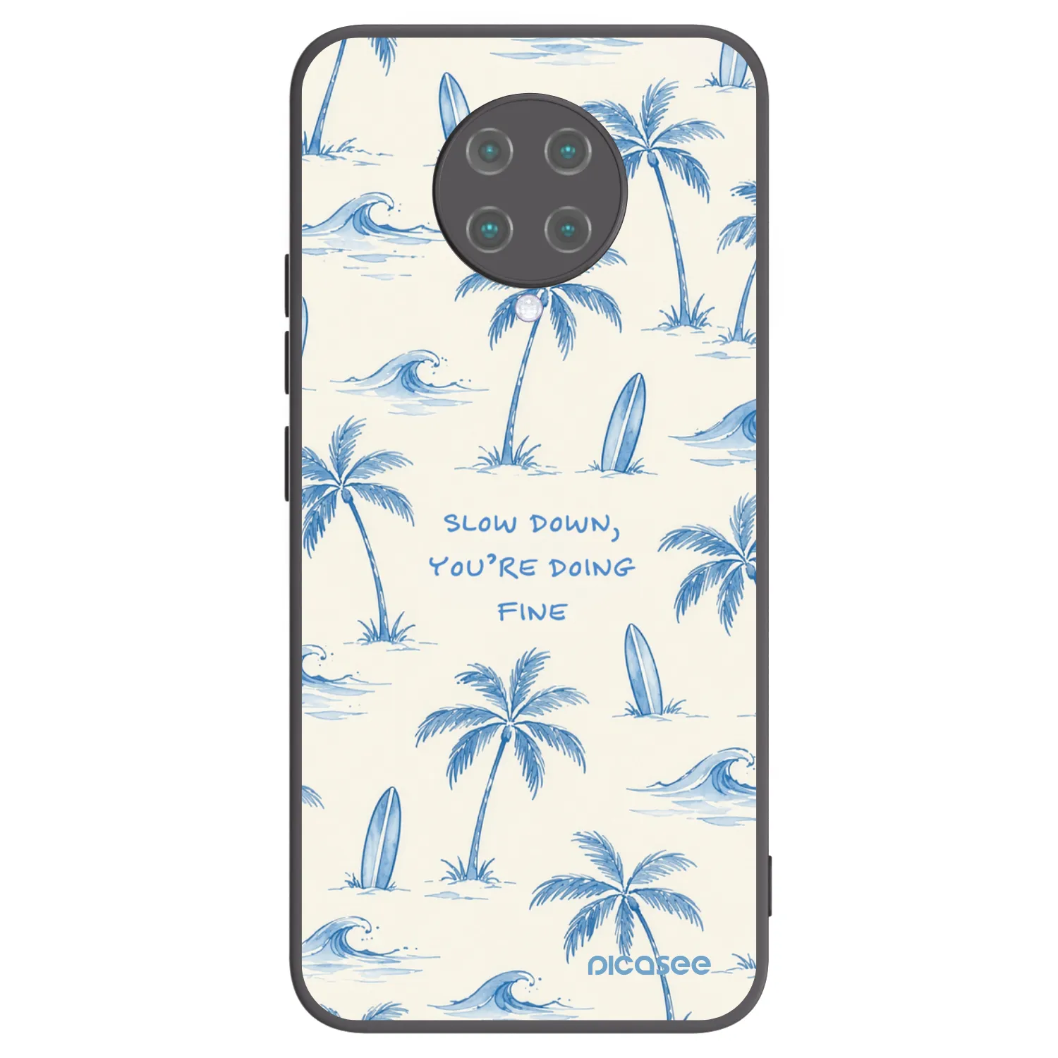 Picasee Μαύρη θήκη σιλικόνης για Xiaomi Poco F2 Pro - Slow Tide