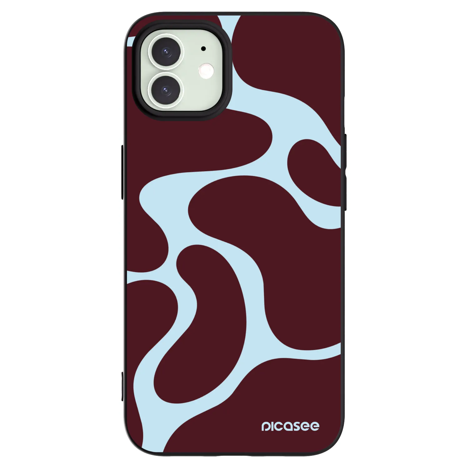 Picasee Μαύρη θήκη σιλικόνης για Apple iPhone 12 - Soft Detour