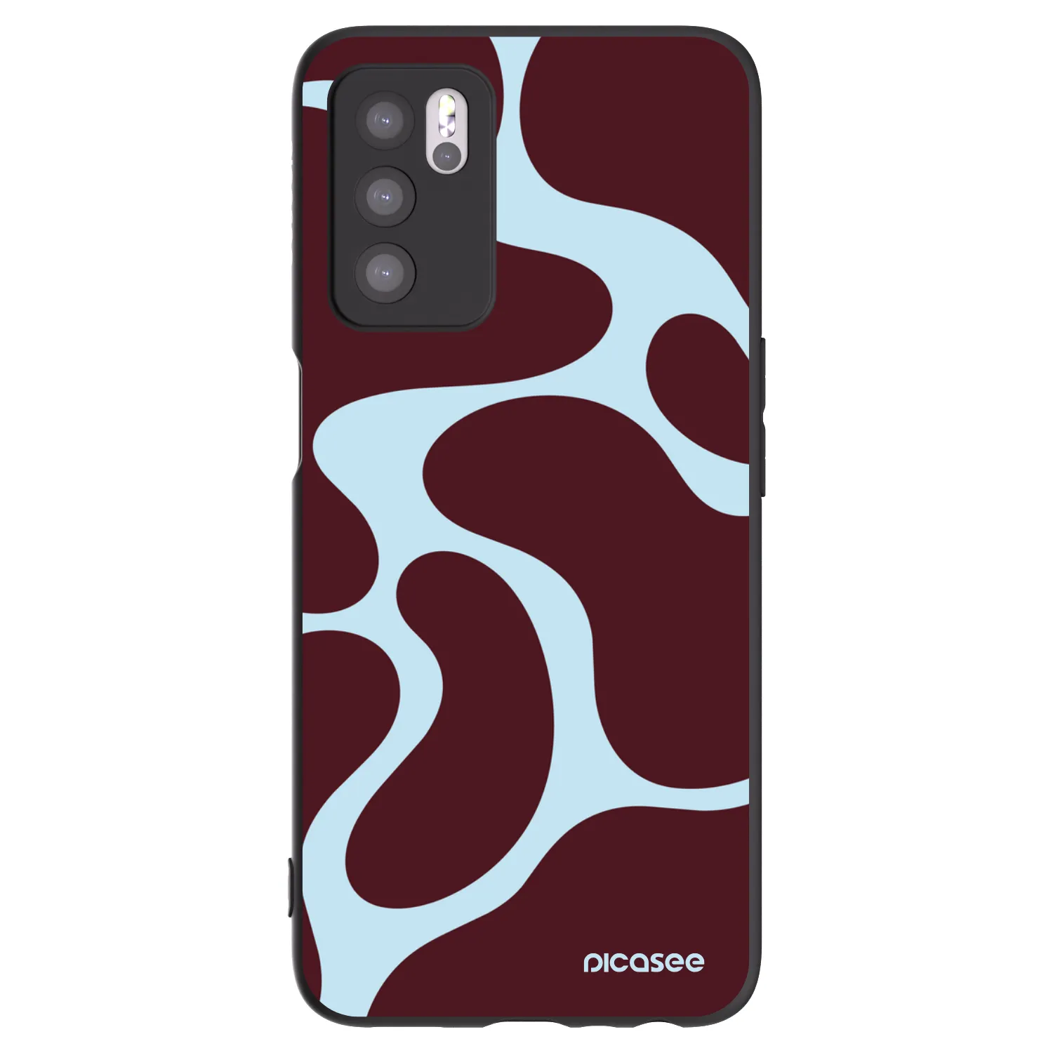 Picasee Μαύρη θήκη σιλικόνης για OPPO A16s - Soft Detour